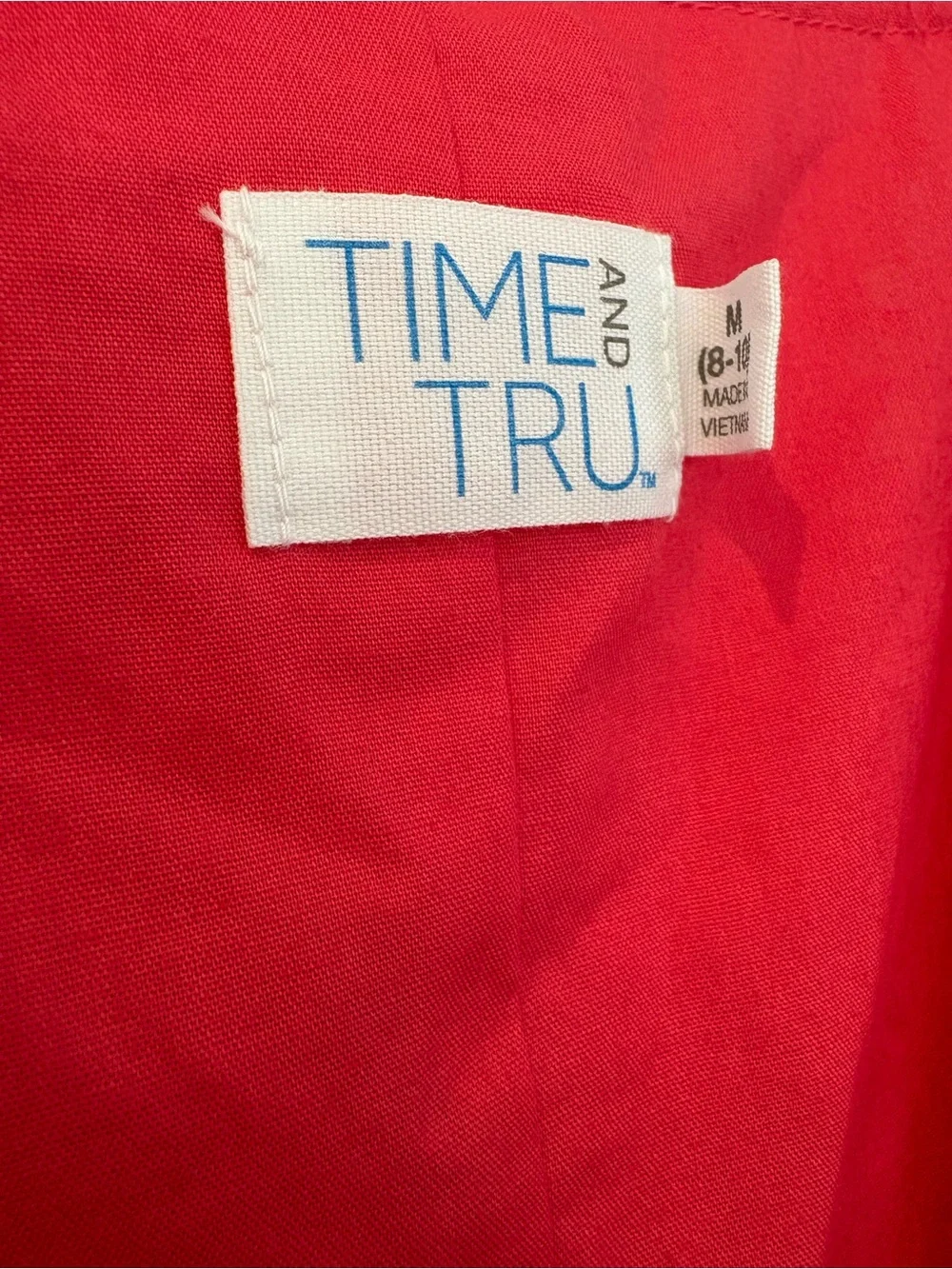 Time and Tru Red Eyelet Tiered Sundress